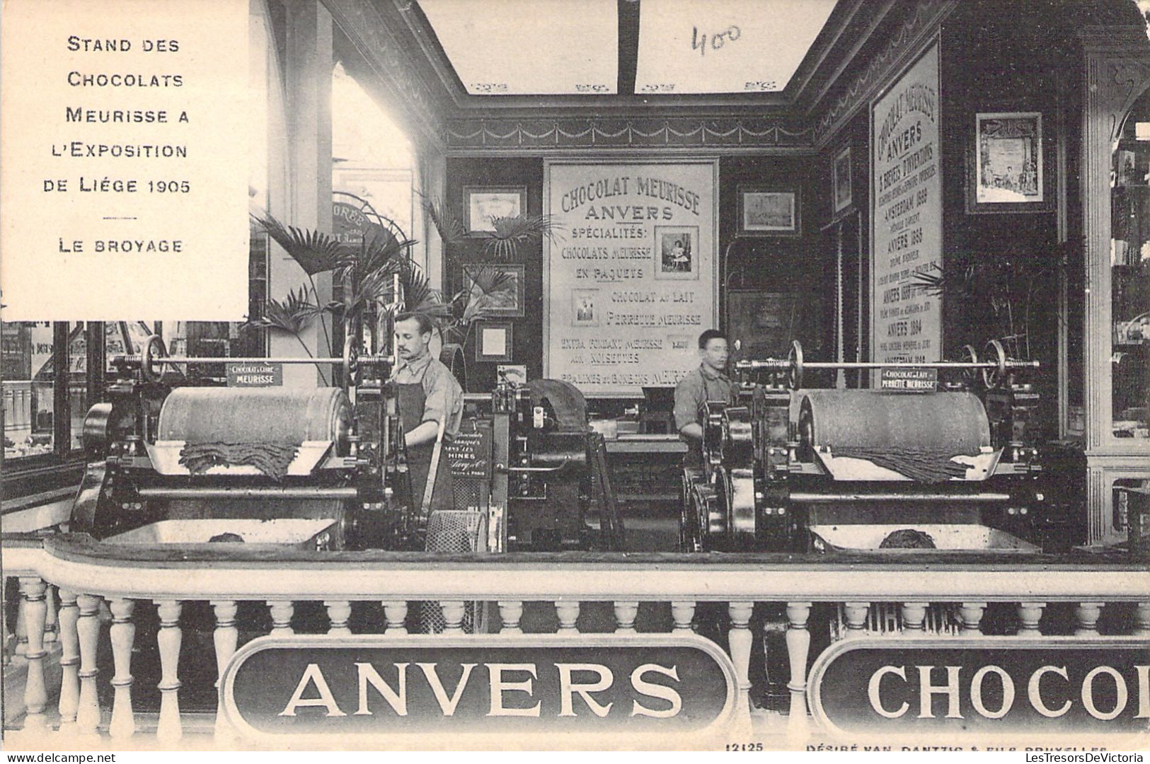 BELGIQUE - ANVERS - Stand Des Chocolats Meurisse à L'exposition De Liège 1905 - Le Broyage - Carte Postale Ancienne - Sonstige & Ohne Zuordnung