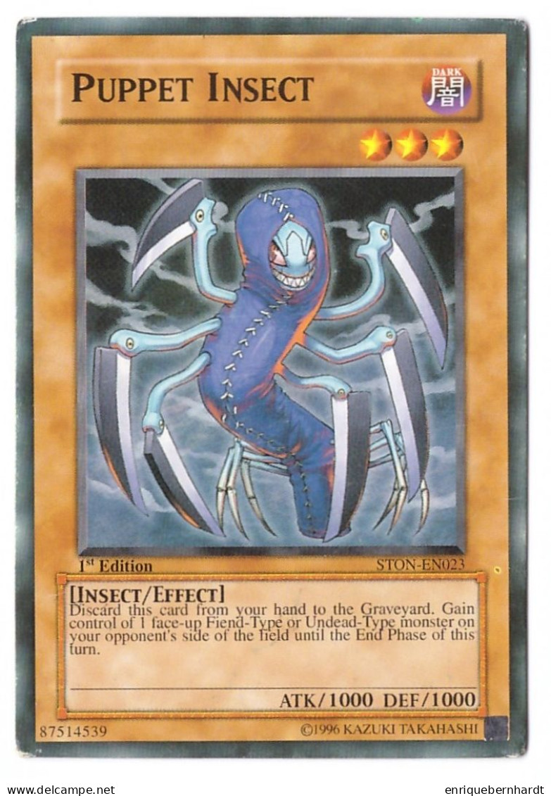 YU-GI-OH! • PUPPET INSECT • STON-EN023 • ATK/1000 DEF/1000 - Yu-Gi-Oh