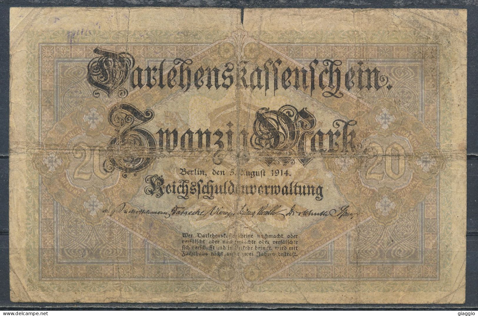 °°° GERMANY 20 MARK 1914 °°° - 20 Mark