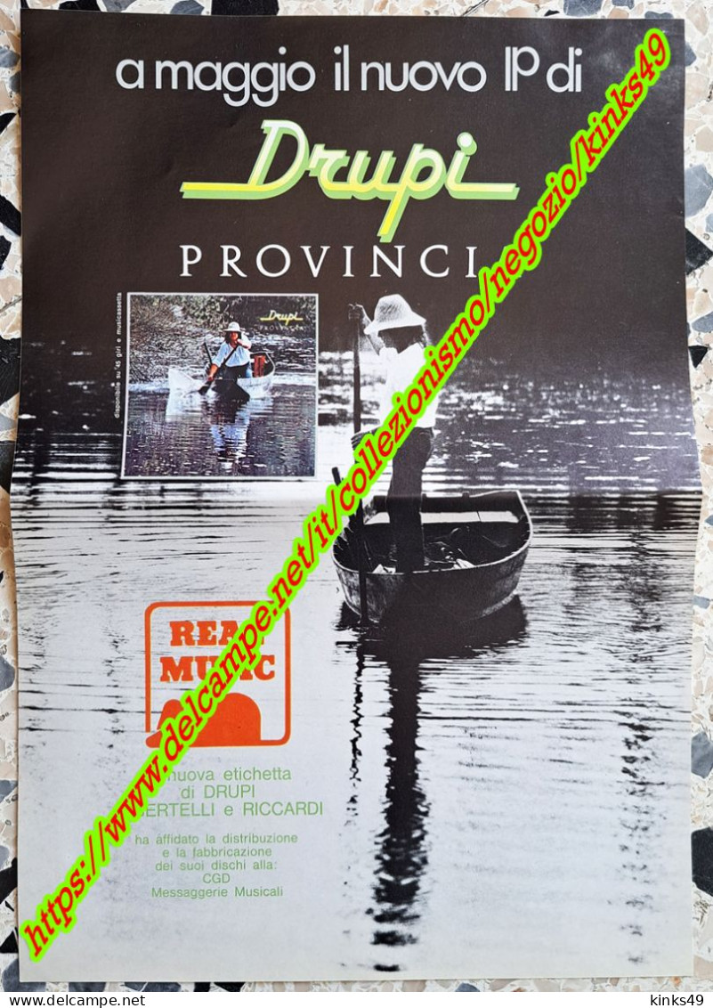 B228> < DRUPI > Pagina Pubblicità Per Il 33 Giri < Provincia > 1978 - Objets Dérivés