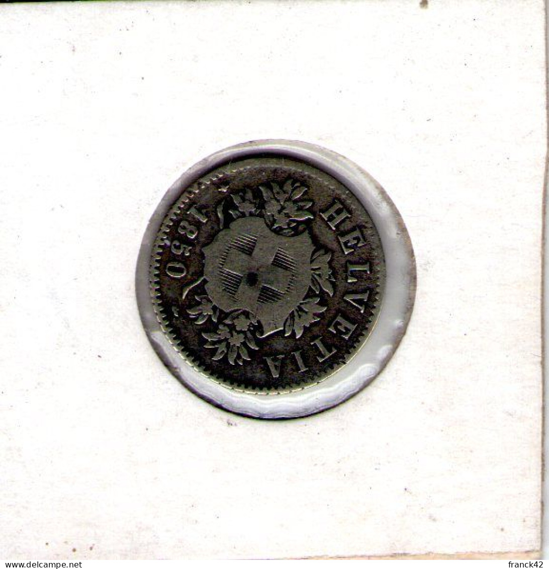 Suisse. 20 Rappen 1850 - 20 Rappen