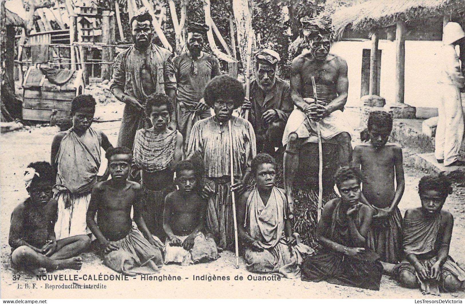 NOUVELLE CALEDONIE - Hienghène - Indigènes De Ouanotte - Carte Postale Ancienne - Nouvelle Calédonie