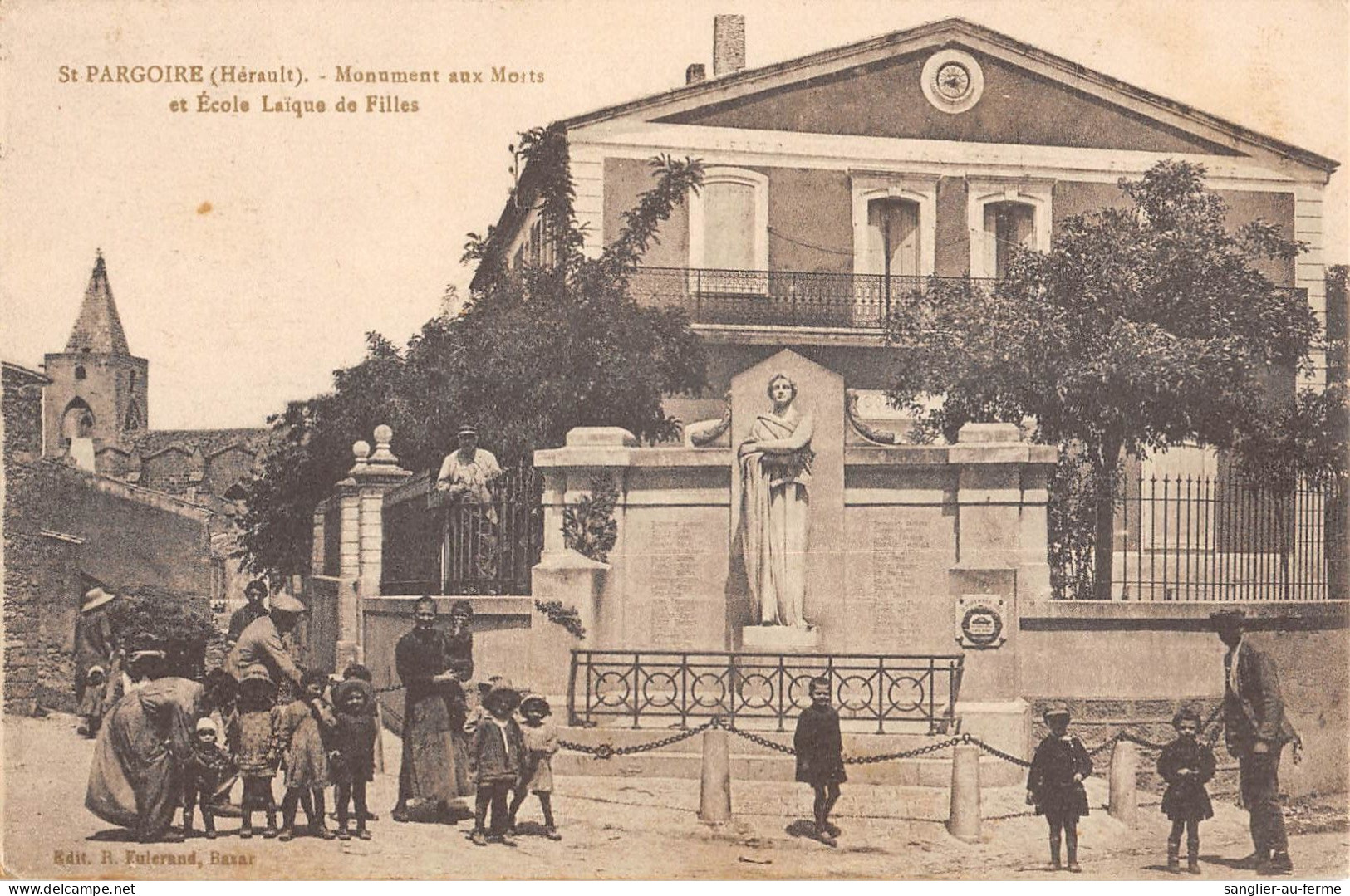 CPA 34 SAINT PARGOIRE MONUMENT AUX MORTS ET ECOLE LAIQUE DE FILLES - Sonstige & Ohne Zuordnung