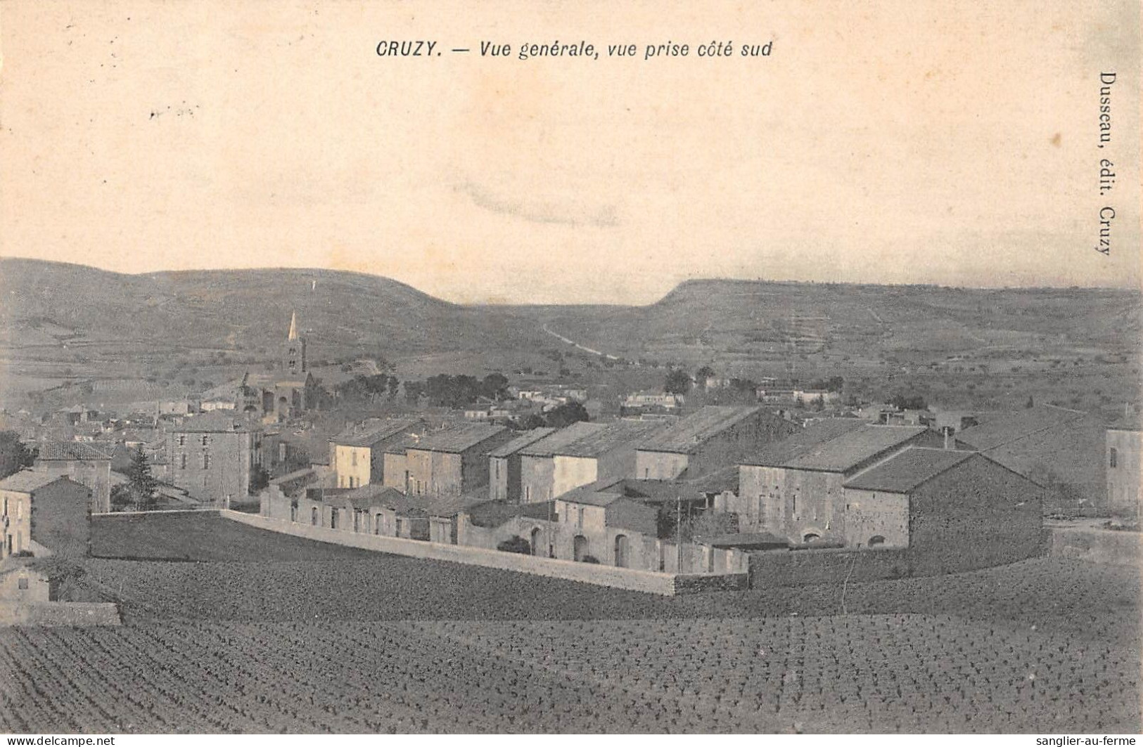 CPA 34 CRUZY VUE GENERALE COTE SUD / Cliché Rare - Sonstige & Ohne Zuordnung