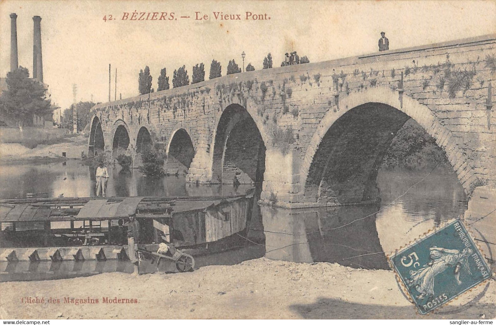 CPA 34 BEZIERS LE VIEUX PONT - Beziers