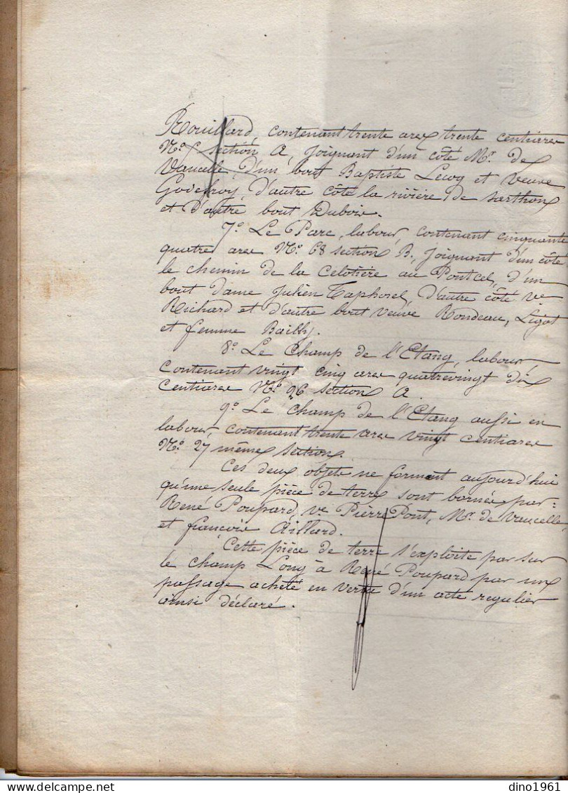 VP21.952  - Acte De 1872 - Partage Entre Les Enfants De Mr Jean LECOQ à RAVIGNY & CHAMPFREMONT - Manuscrits