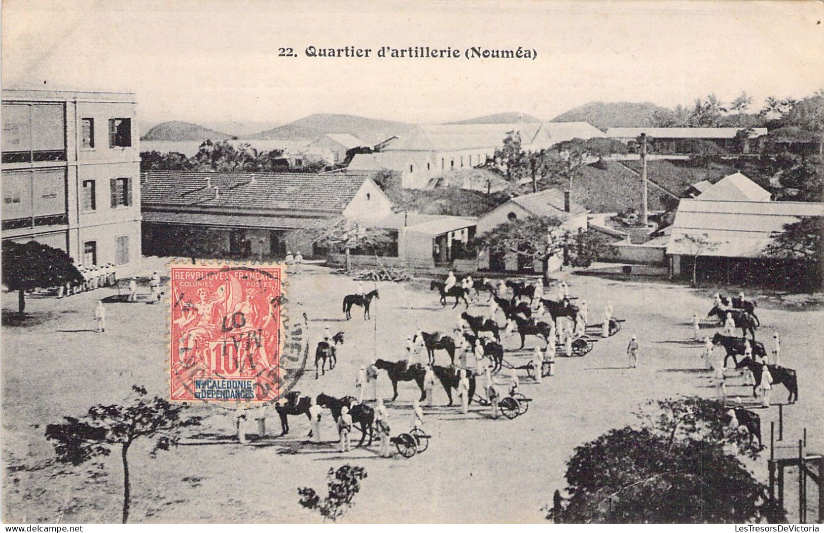 NOUVELLE CALEDONIE - NOUMEA - Quartier D'Artillerie - Carte Postale Ancienne - Nouvelle Calédonie