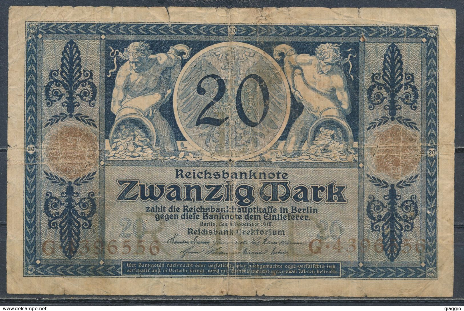 °°° GERMANY 20 MARK 1915 °°° - 20 Mark