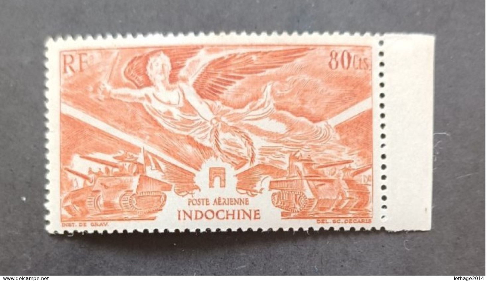 FRANCE COLONIE 1946 ANNIVERSAIRE DE LA VICTOIRE TYPES TIMBRES AERIENS INDOCHINE CAT YVERT N. 39 MNH - 1946 Anniversaire De La Victoire