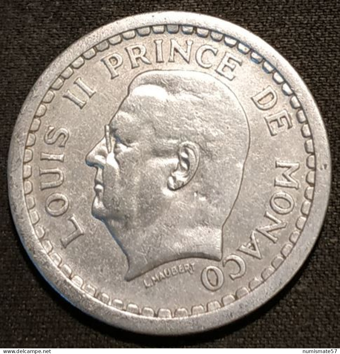 MONACO - 2 FRANCS 1943 -  LOUIS II - Aluminium - Sans Date - KM 131 - 1922-1949 Louis II