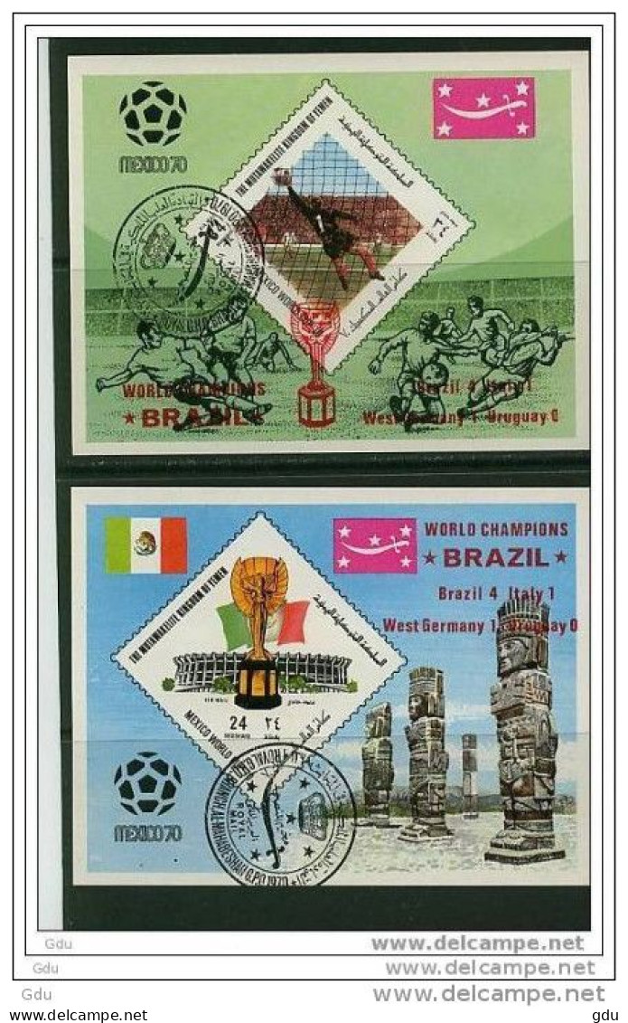 Yemen 1970 " Football " 2 BF Obl. Mondial Mexico 1970 - 1970 – Mexico