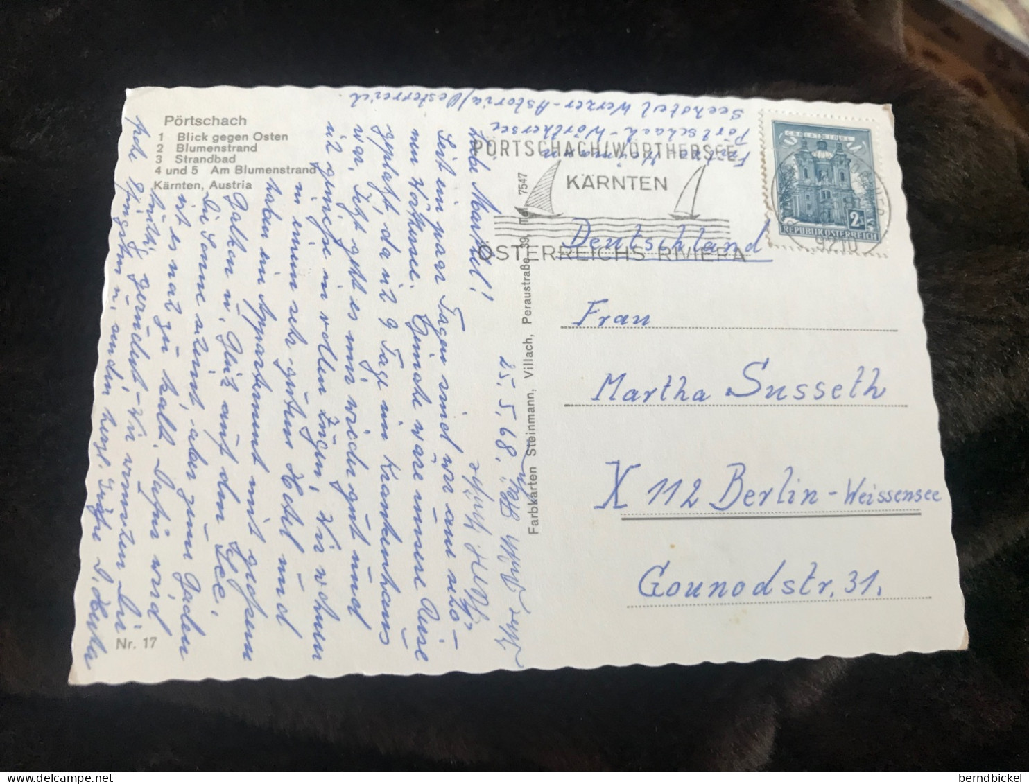 Ansichtskarte Österreich Kärnten Wörthersee Pörtschach 1968 ? Gelaufen Mit Briefmarke - Pörtschach