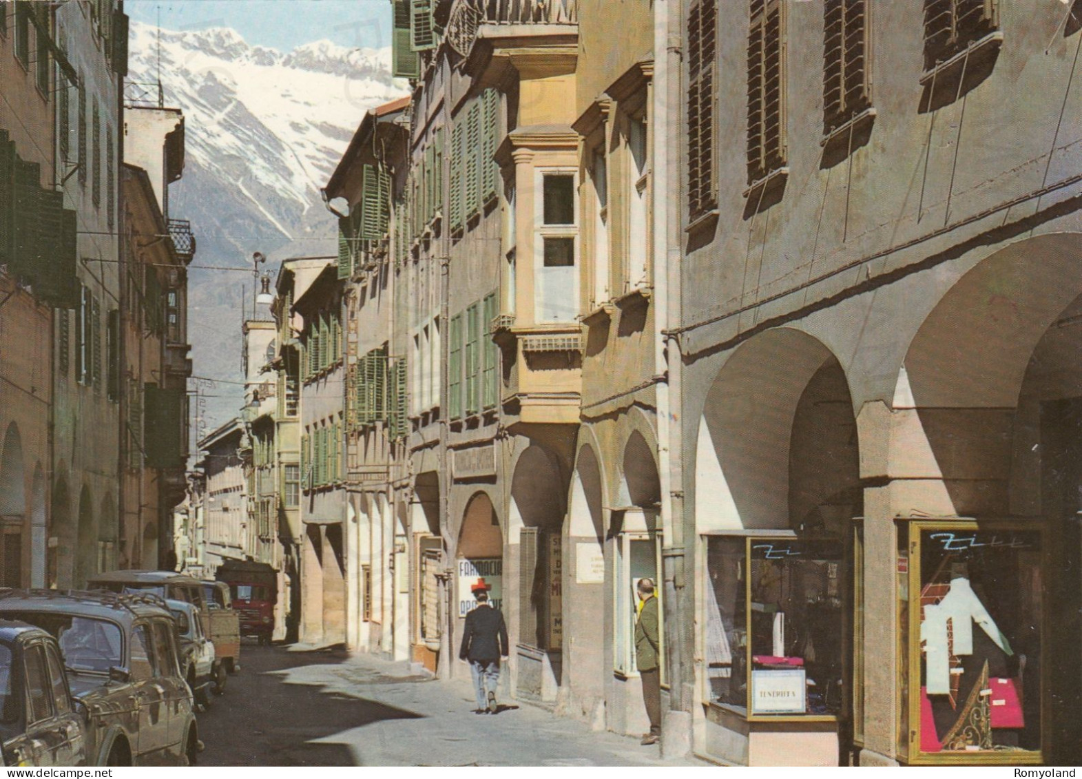 CARTOLINA  MERANO,TRENTINO ALTO ADIGE-VIA PORTICI-STORIA,MEMORIA,CULTURA,RELIGIONE,IMPERO ROMANO,VIAGGIATA 1966 - Merano