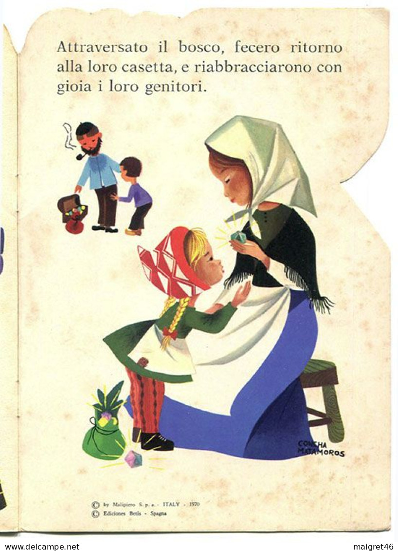 LIBRO FAVOLA HANSEL E GRETEL EDIZIONE MALIPIERO ILLUSTRATORE CONCHA MATAMOROS - Novelle, Racconti