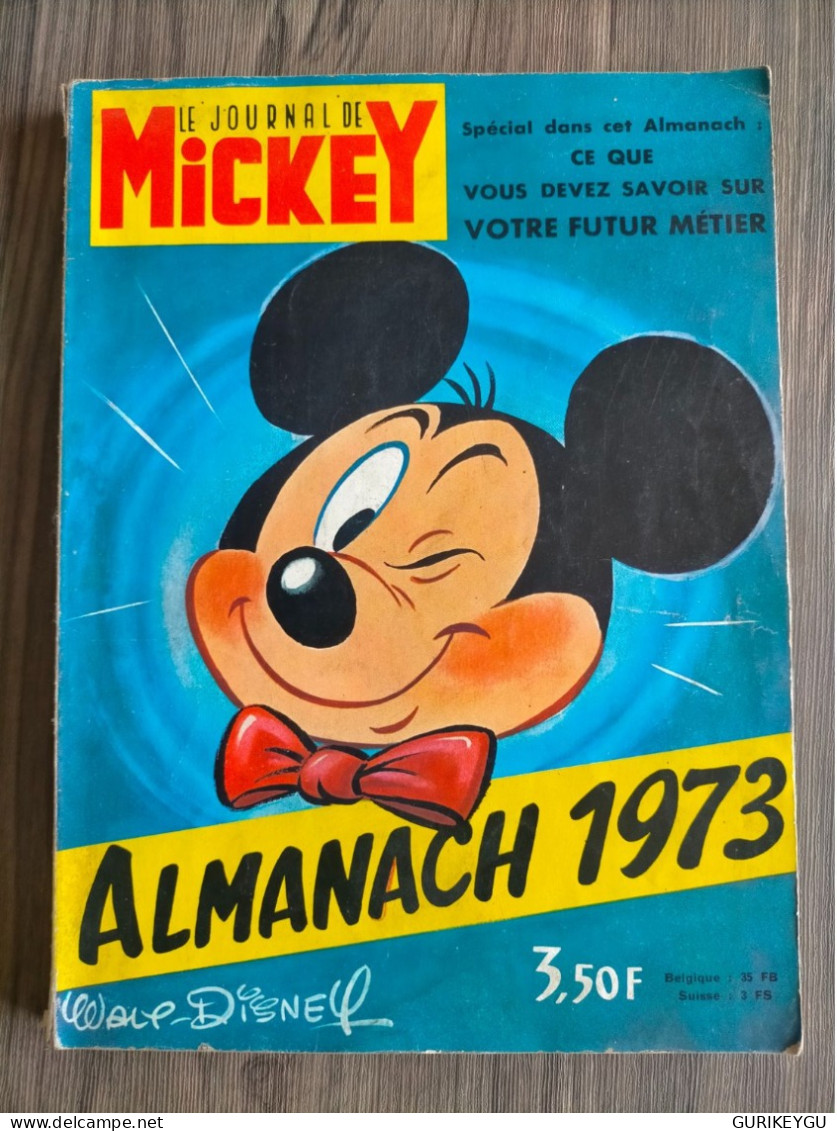 Le Journal De MICKEY ALMANACH 1973 Calendrier 1973-1974 DINGO  GRAND LOUP TIC Et TAC - Mickey Parade