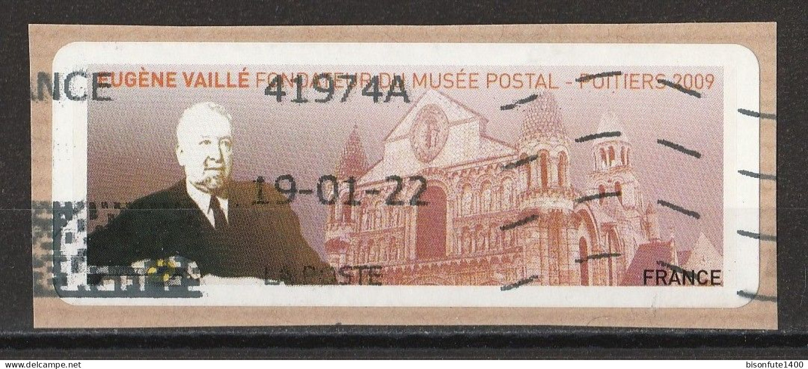 France 2009 : Vignette D'affranchissement Eugène VAILLE, Fondateur Musée Postal - Poitiers 2009 ( Voir Photo ). - 1999-2009 Illustrated Franking Labels