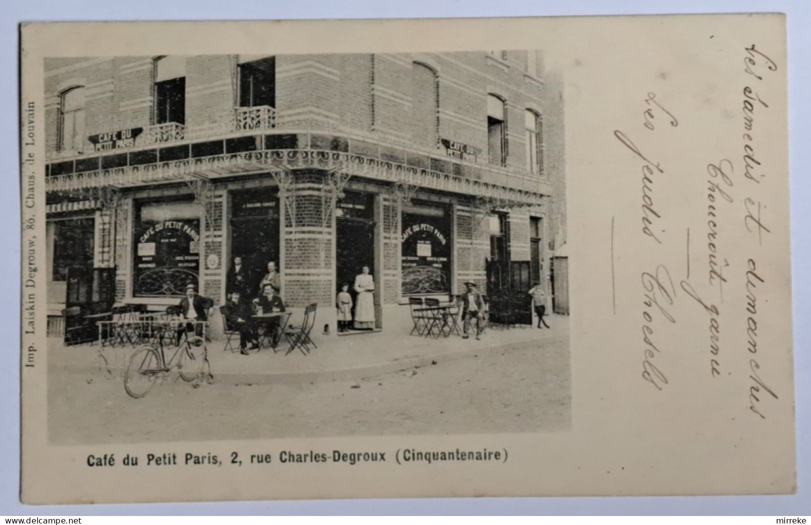 @J@  -  Café Du Petit Paris, 2, Rue Charles Degroux (Cinquantenaire)   -  Zie / Voir Scan's - Etterbeek