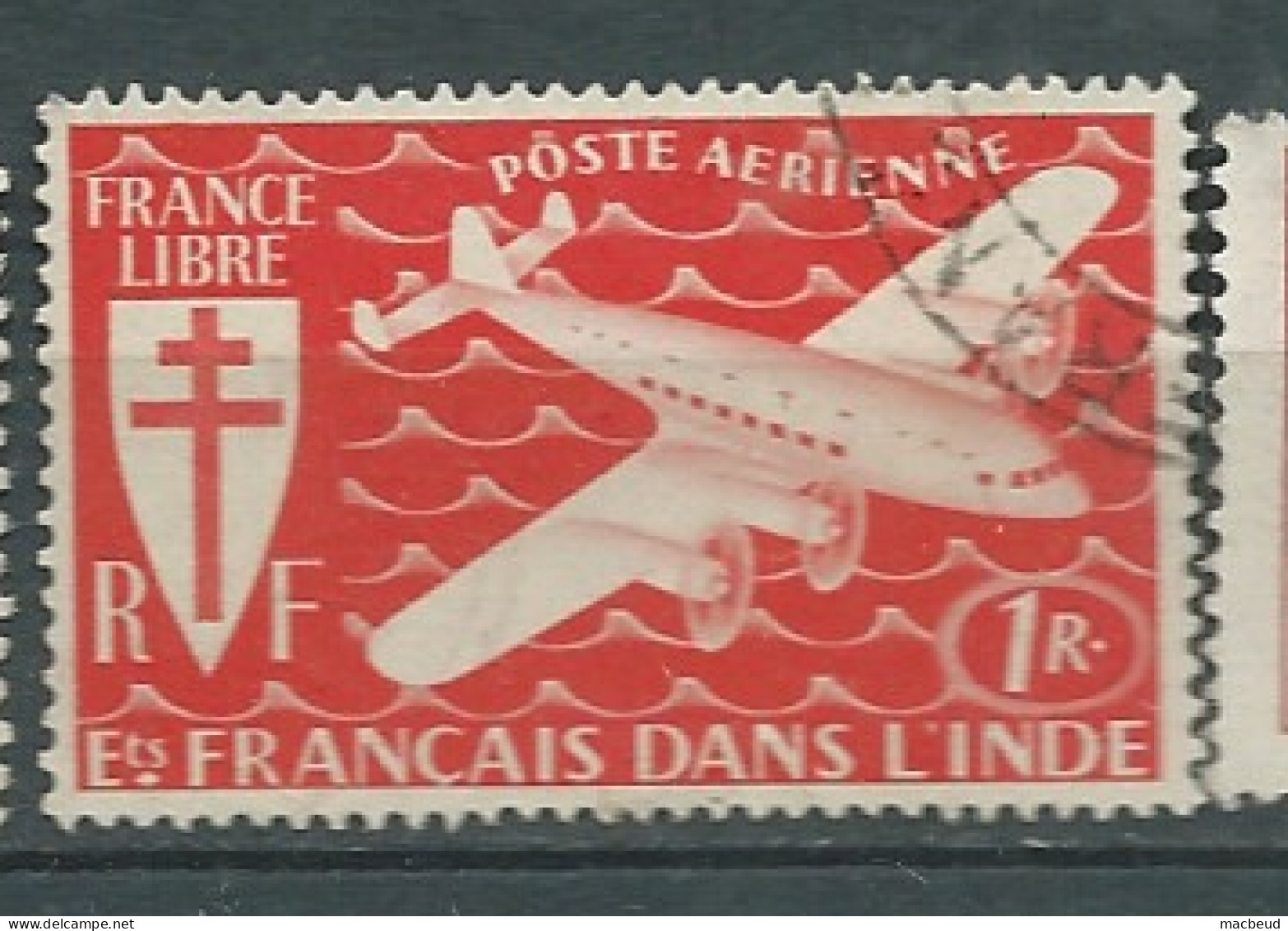 Inde Française -  Aérien - Yvert N°  2  Oblitéré -  Az 33319 - Used Stamps