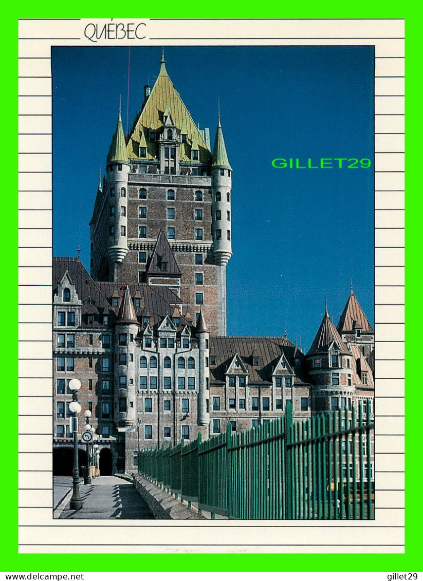 QUÉBEC - LE CHÂTEAU FRONTENAC - PHOTO BRUCE SINCLAIR - MESSAGERIES DE PRESSE BENJAMIN ENR - - Québec - Château Frontenac