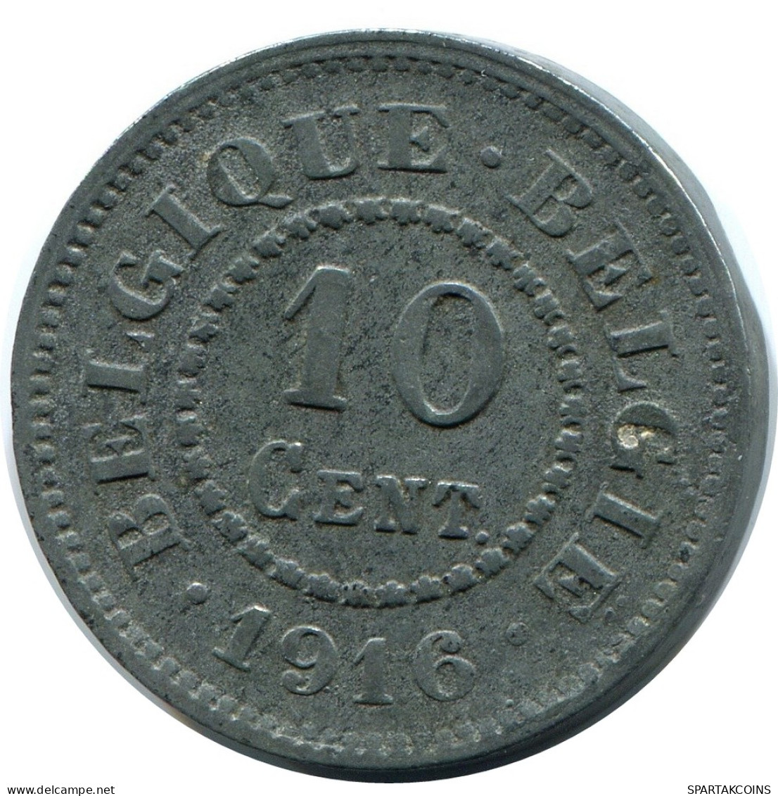 10 CENTIMES 1916 DUTCH Text BÉLGICA BELGIUM Moneda #BA411.E - 10 Cents