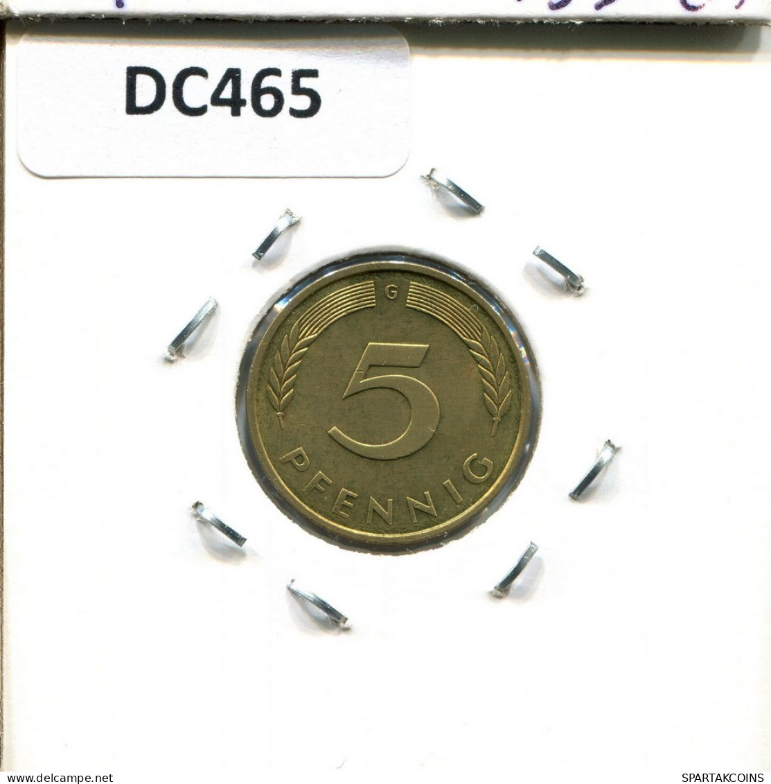 5 PFENNIG 1991 G BRD DEUTSCHLAND Münze GERMANY #DC465.D - 5 Pfennig