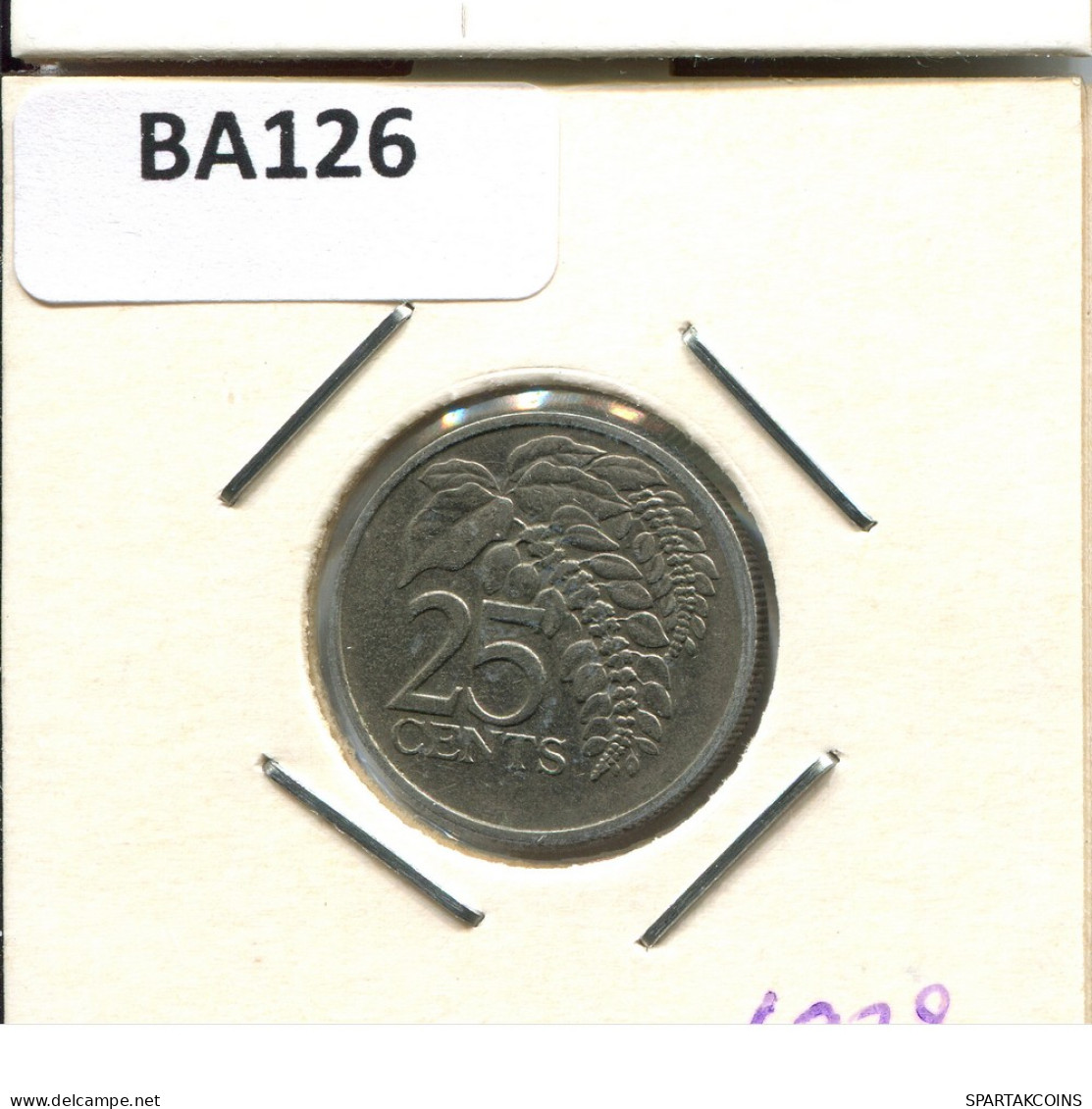 25 CENTS 1978 TRINIDAD AND TOBAGO Coin #BA126.U - Trinidad & Tobago