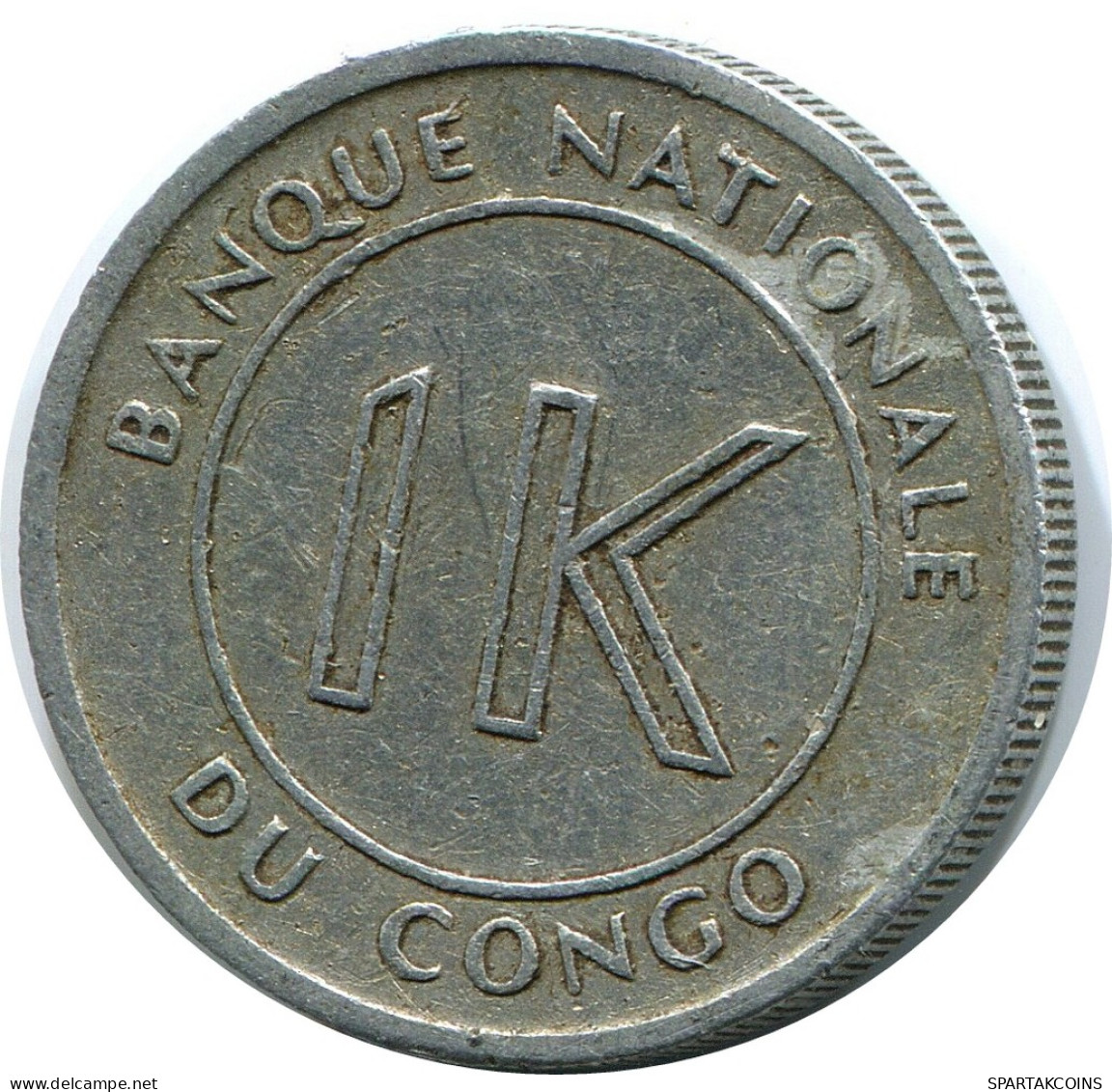 1 LIKUTA 1967 CONGO Moneda #AP853.E - Congo (Repubblica Democratica 1964-70)
