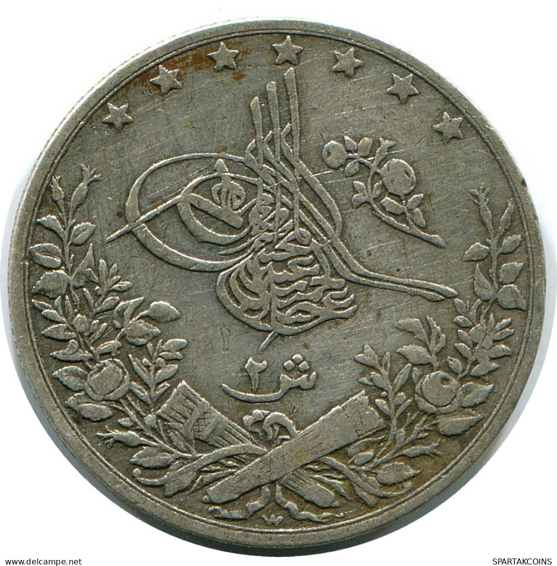 2 QIRSH 1894 EGIPTO EGYPT Islámico Moneda #AH283.10.E - Egypt