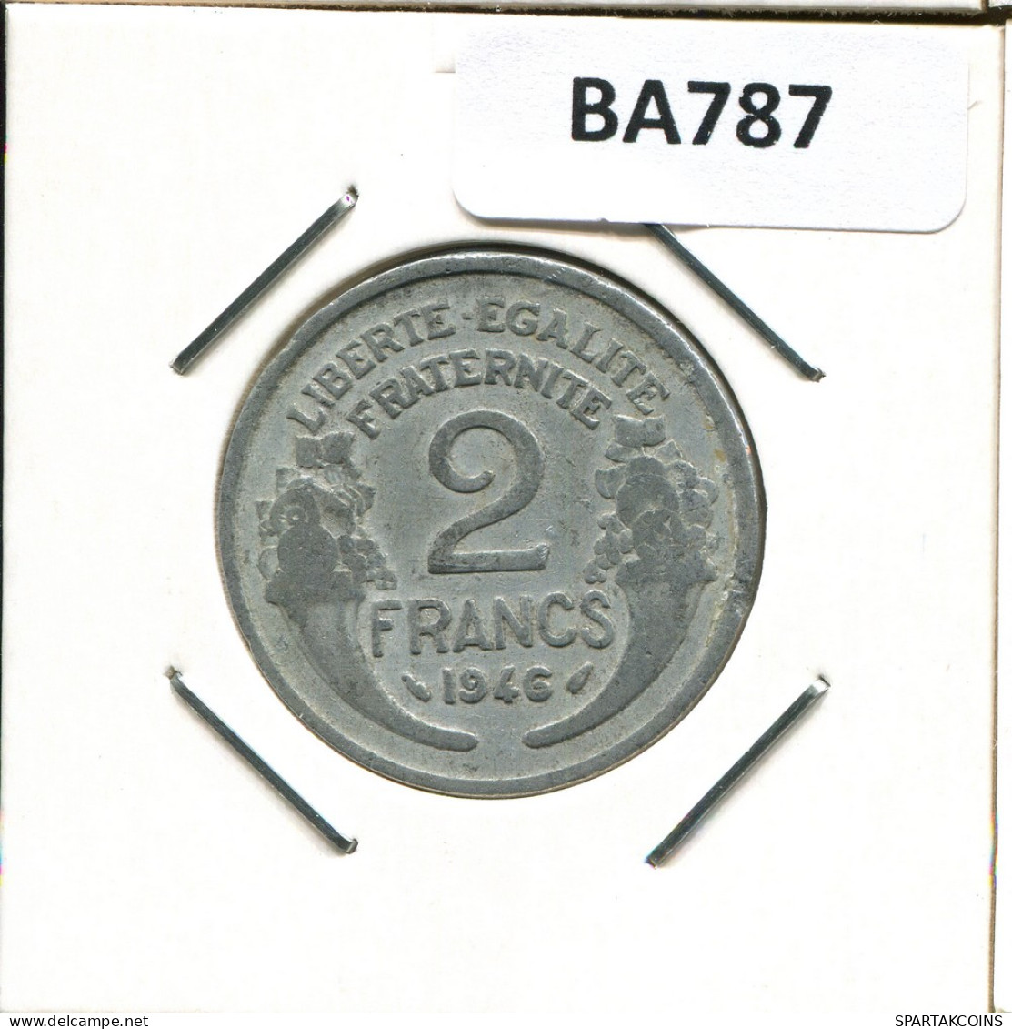 2 FRANCS 1946 FRANKREICH FRANCE Französisch Münze #BA787.D - 2 Francs