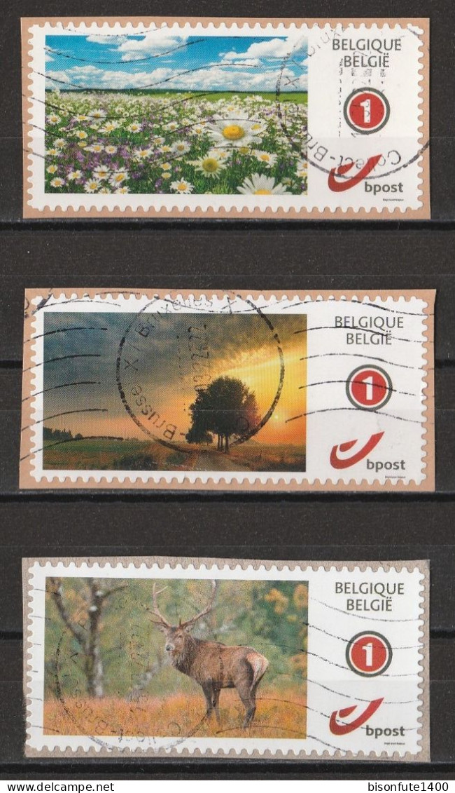 Lot De 3 Timbres Personnalisés DUOSTAMPS Belgique Oblitérés ( Voir Photos ). - Oblitérés