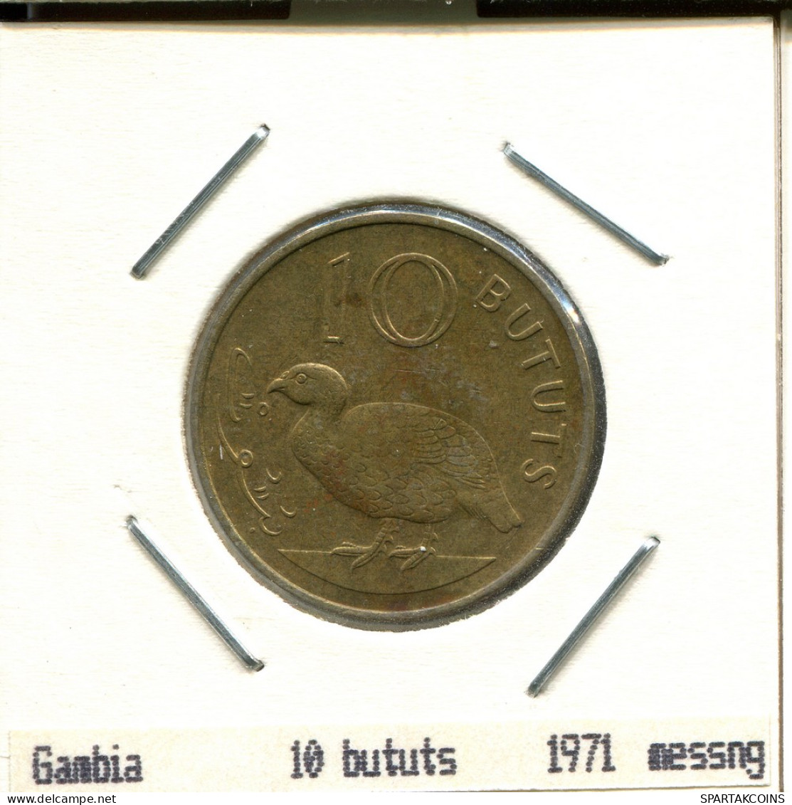 10 BUTUTS 1971 GAMBIA Moneda #AS389.E - Gambia