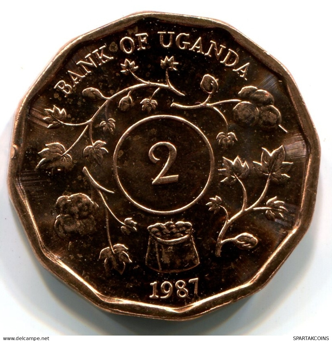 2 SHILLINGS 1987 UGANDA UNC Münze #W11142.D - Oeganda