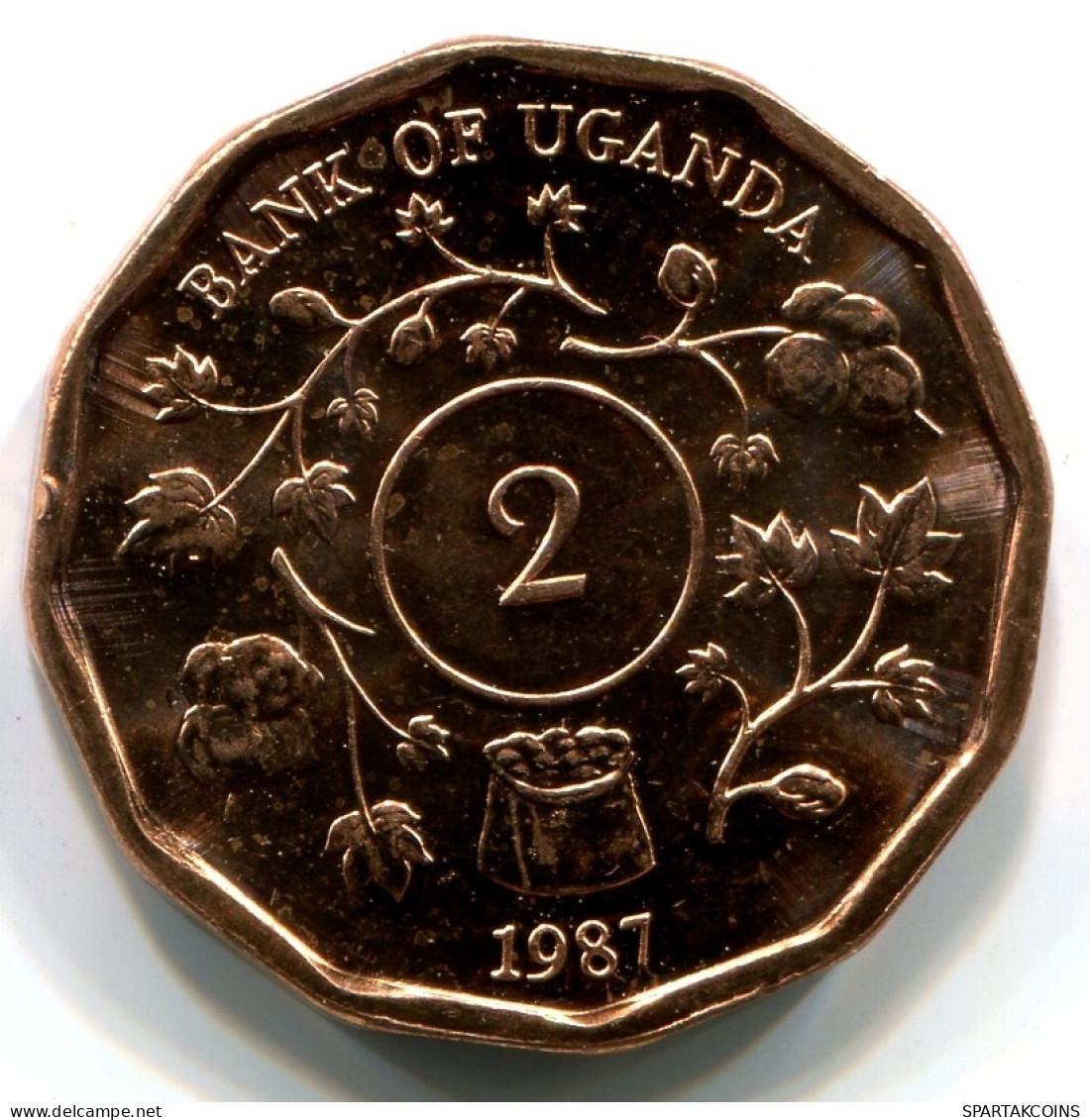 2 SHILLINGS 1987 UGANDA UNC Münze #W11142.D - Uganda