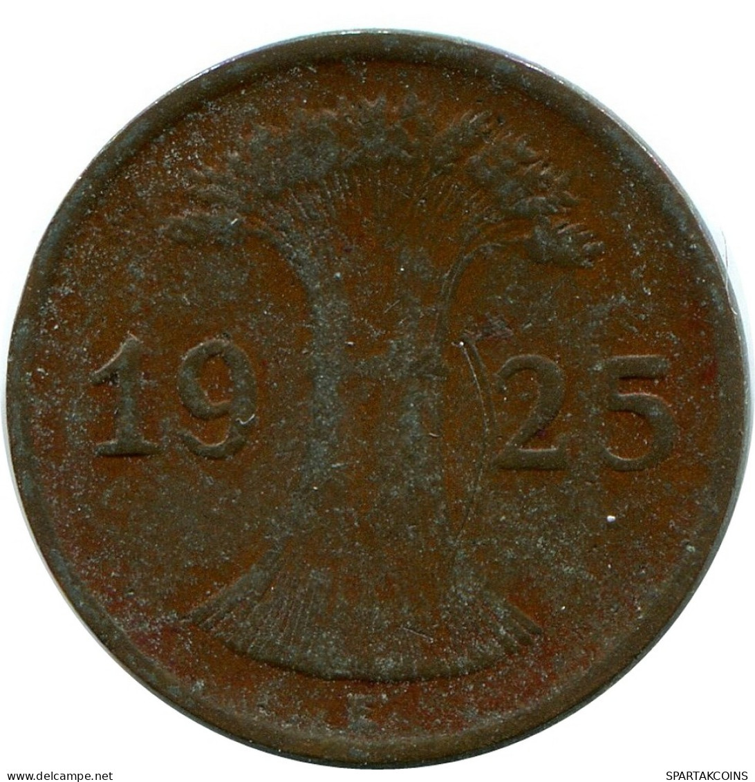 1 REICHSPFENNIG 1925 F ALEMANIA Moneda GERMANY #DB775.E - 1 Rentenpfennig & 1 Reichspfennig