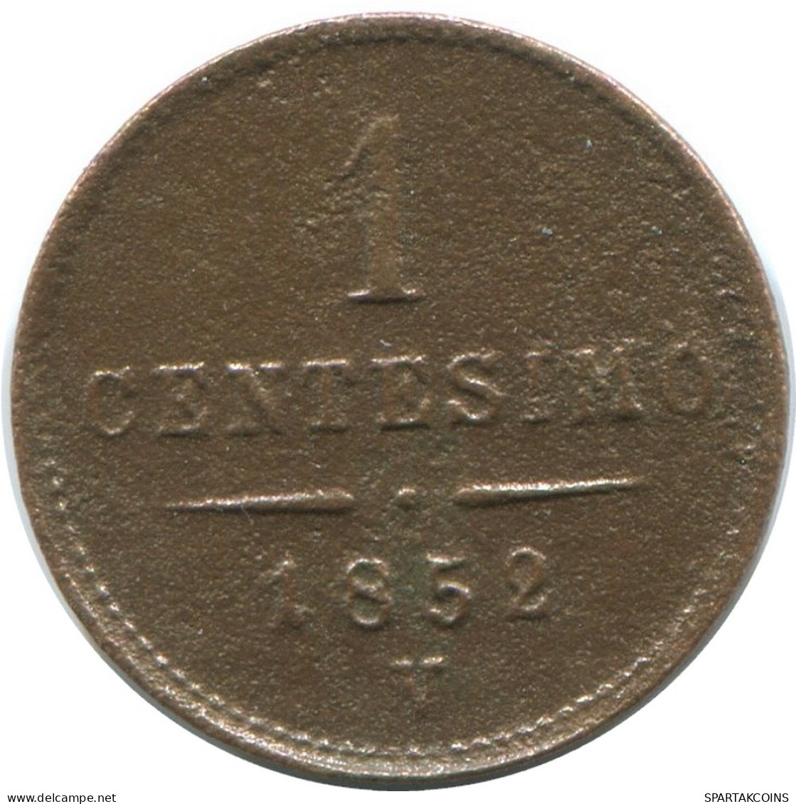 ITALY 1 Centesimo 1852 V Franz Joseph I #AC318.8.F - Parme