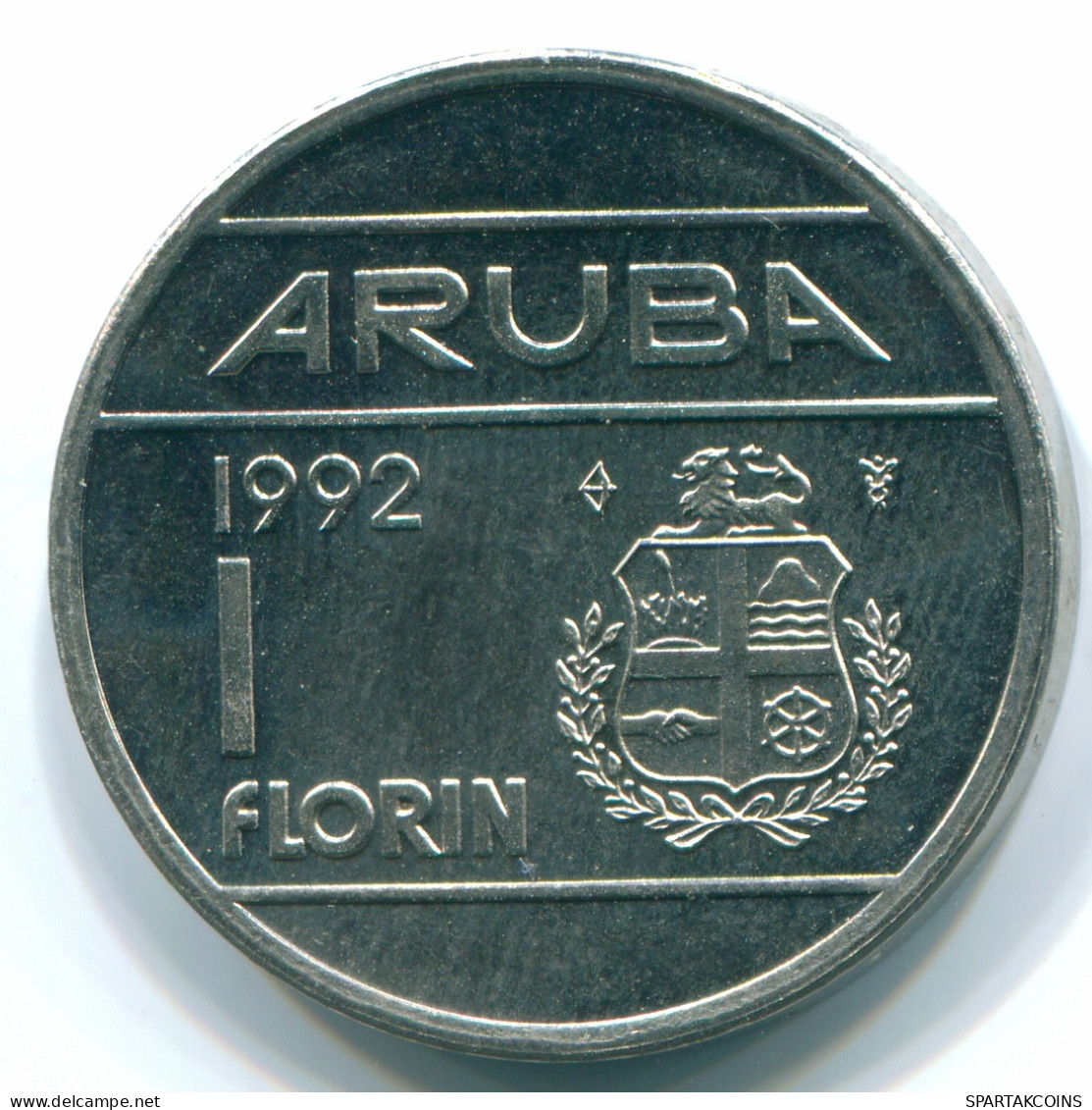 1 FLORIN 1992 ARUBA (NÉERLANDAIS NETHERLANDS) Nickel Colonial Pièce #S13655.F - Aruba