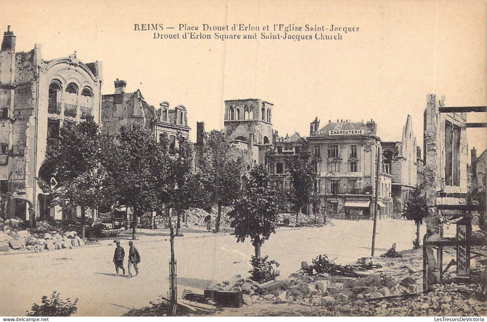 FRANCE - 51 - Reims - Place Drouet D'Erlon Et L'Eglise Saint-Jacques - Carte Postale Ancienne - Reims