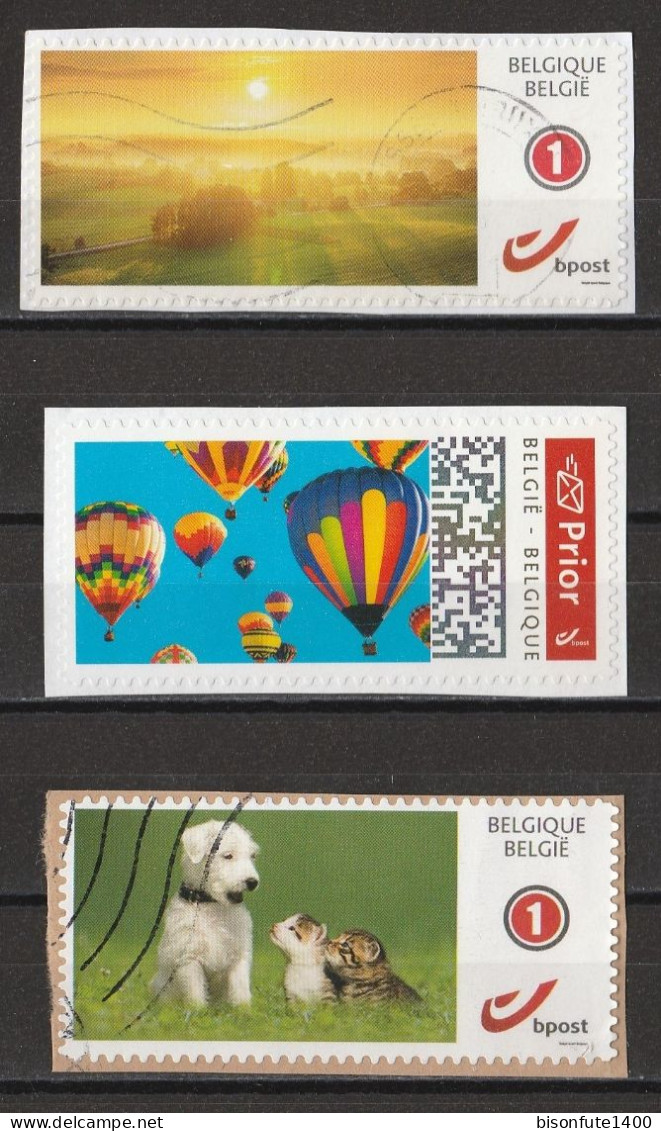 Lot De 3 Timbres Personnalisés DUOSTAMPS Belgique Oblitérés ( Voir Photos ). - Used