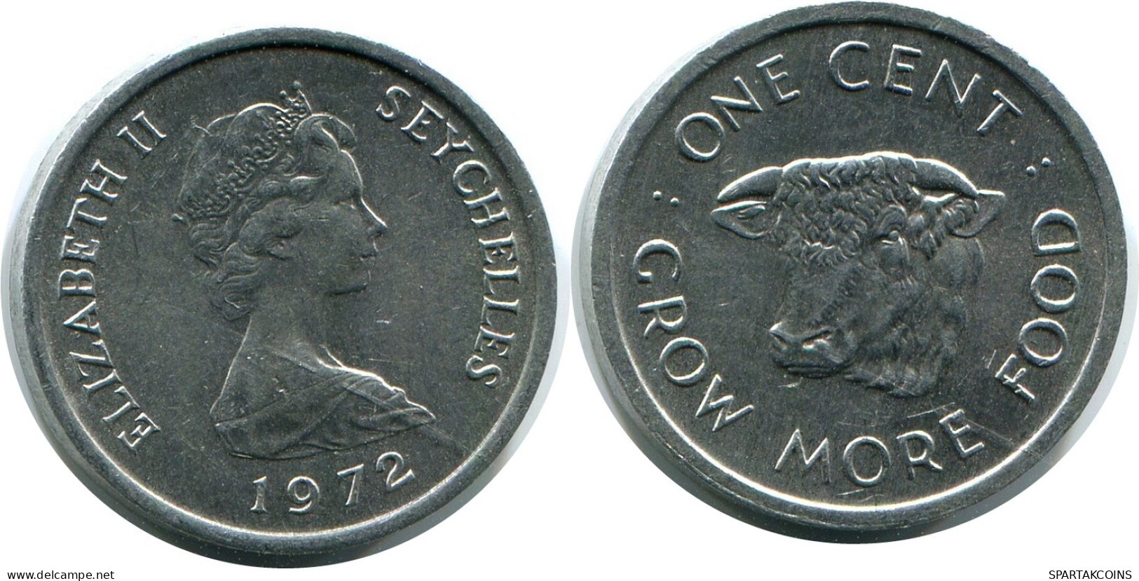 1 CENT 1972 SEYCHELLES FAO Coin #AP932.U - Seychelles