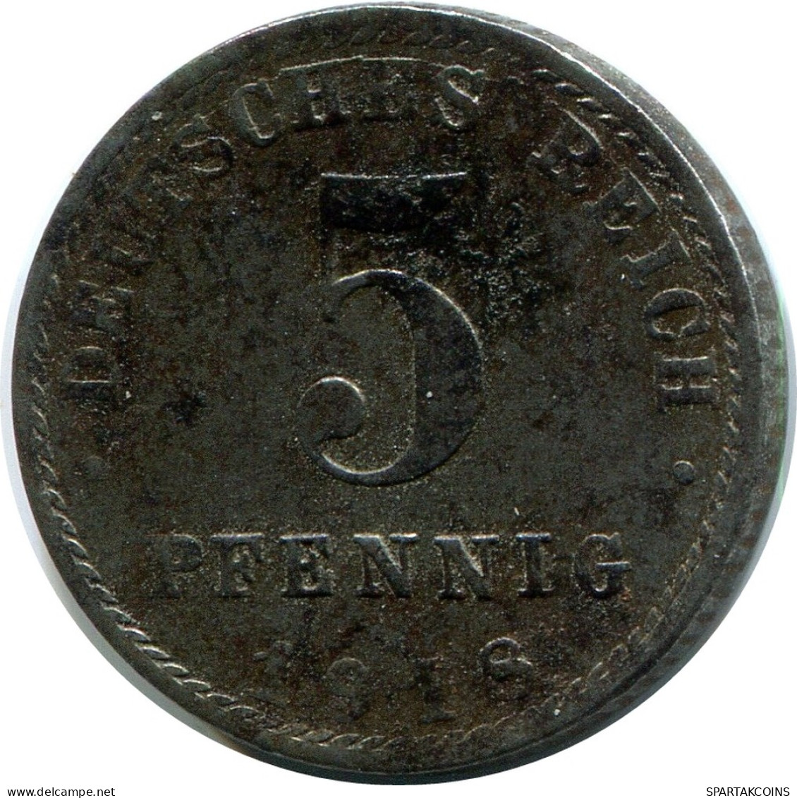 5 PFENNIG 1918 A ALLEMAGNE Pièce GERMANY #DB861.F - 5 Rentenpfennig & 5 Reichspfennig