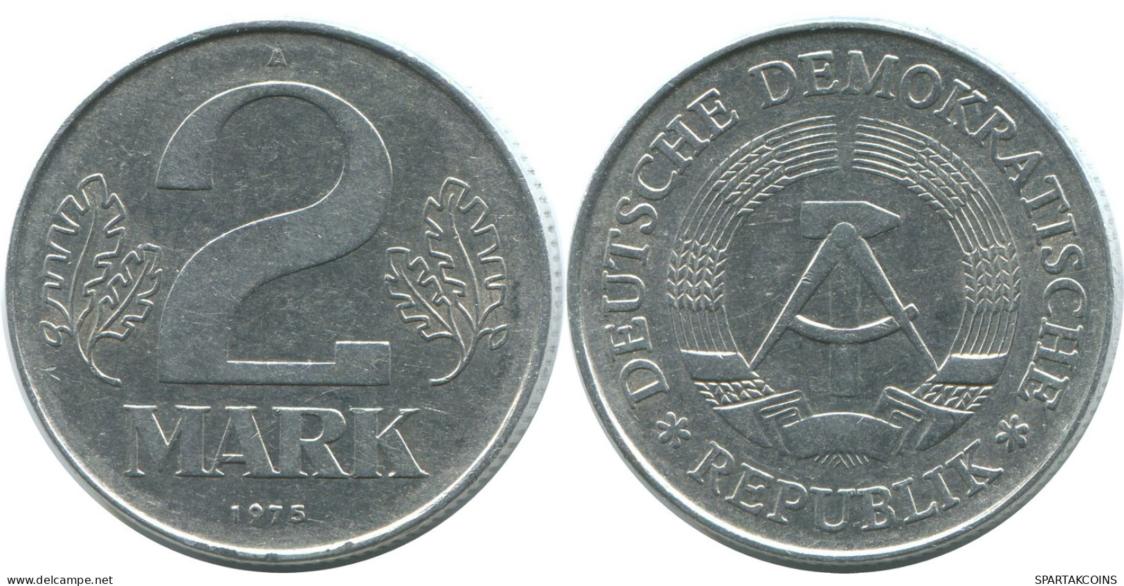 2 MARK 1975 A DDR EAST ALLEMAGNE Pièce GERMANY #AE130.F - 2 Mark