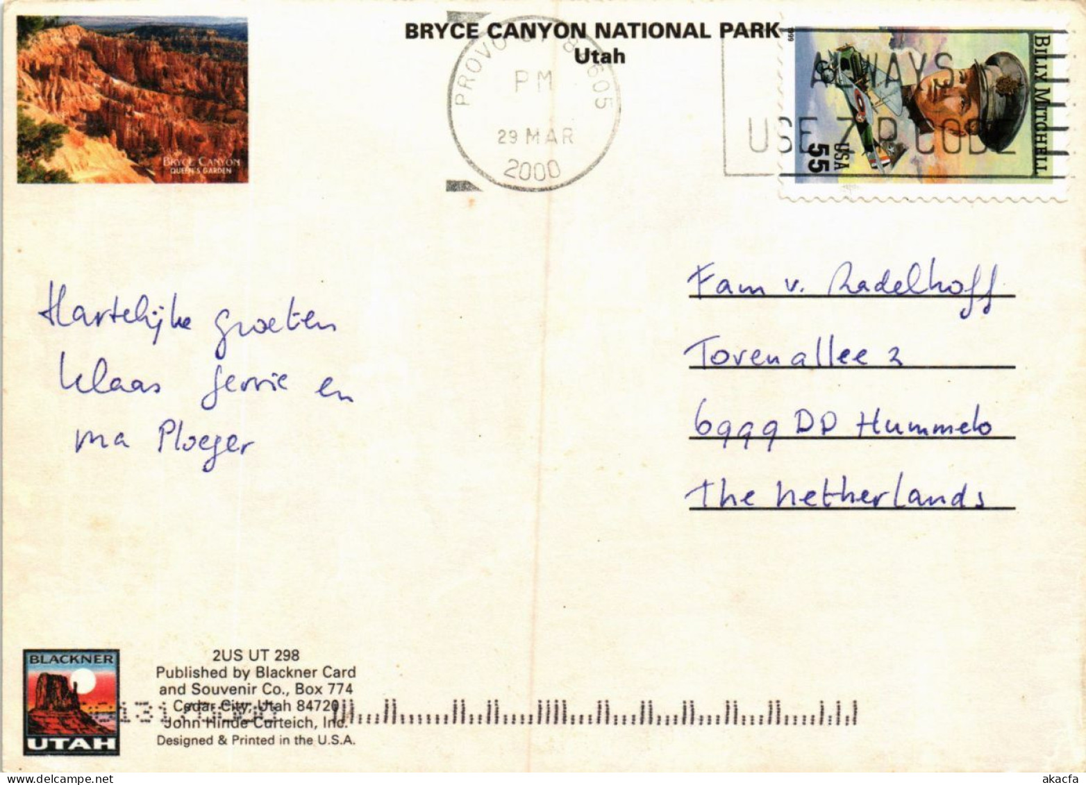 CPM Utah – Bryce Canyon – Queen's Garden USA (850467) - Bryce Canyon