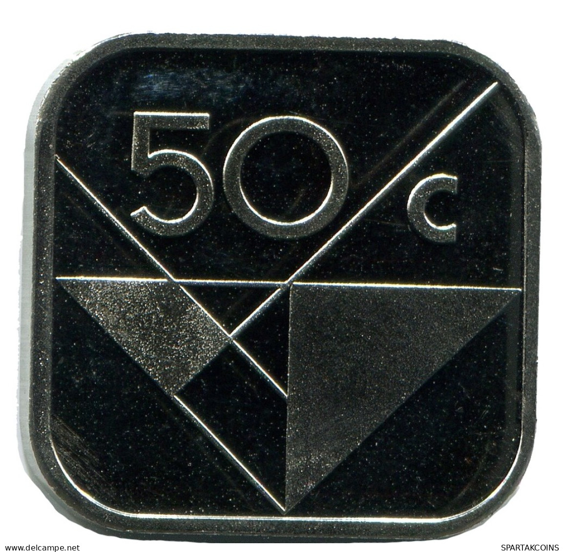 50 CENTS 1992 ARUBA Moneda (From BU Mint Set) #AH058.E - Aruba