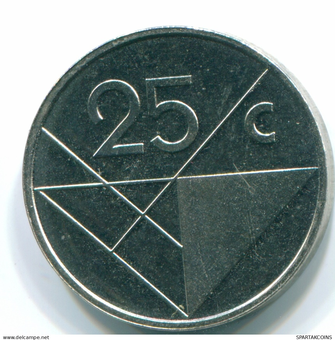 25 CENTS 1990 ARUBA (NEERLANDÉS NETHERLANDS) Nickel Colonial Moneda #S13636.E - Aruba