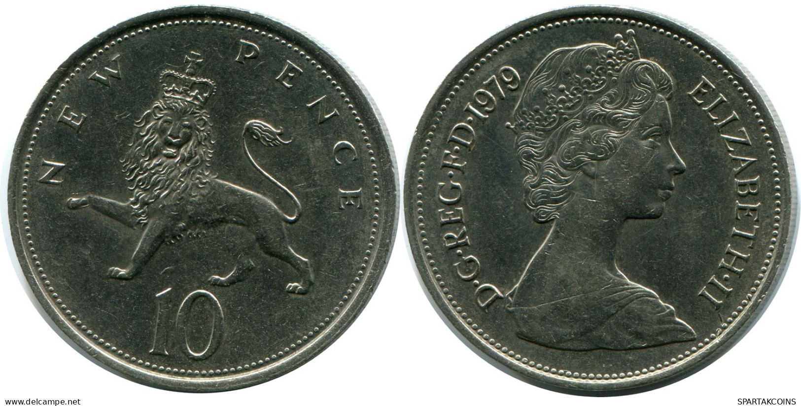 10 NEW PENCE 1979 UK GRANDE-BRETAGNE GREAT BRITAIN Pièce #AZ024.F - 10 Pence & 10 New Pence