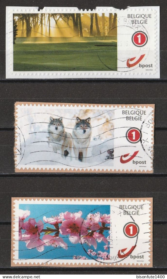 Lot De 3 Timbres Personnalisés DUOSTAMPS Belgique Oblitérés ( Voir Photos ). - Gebraucht