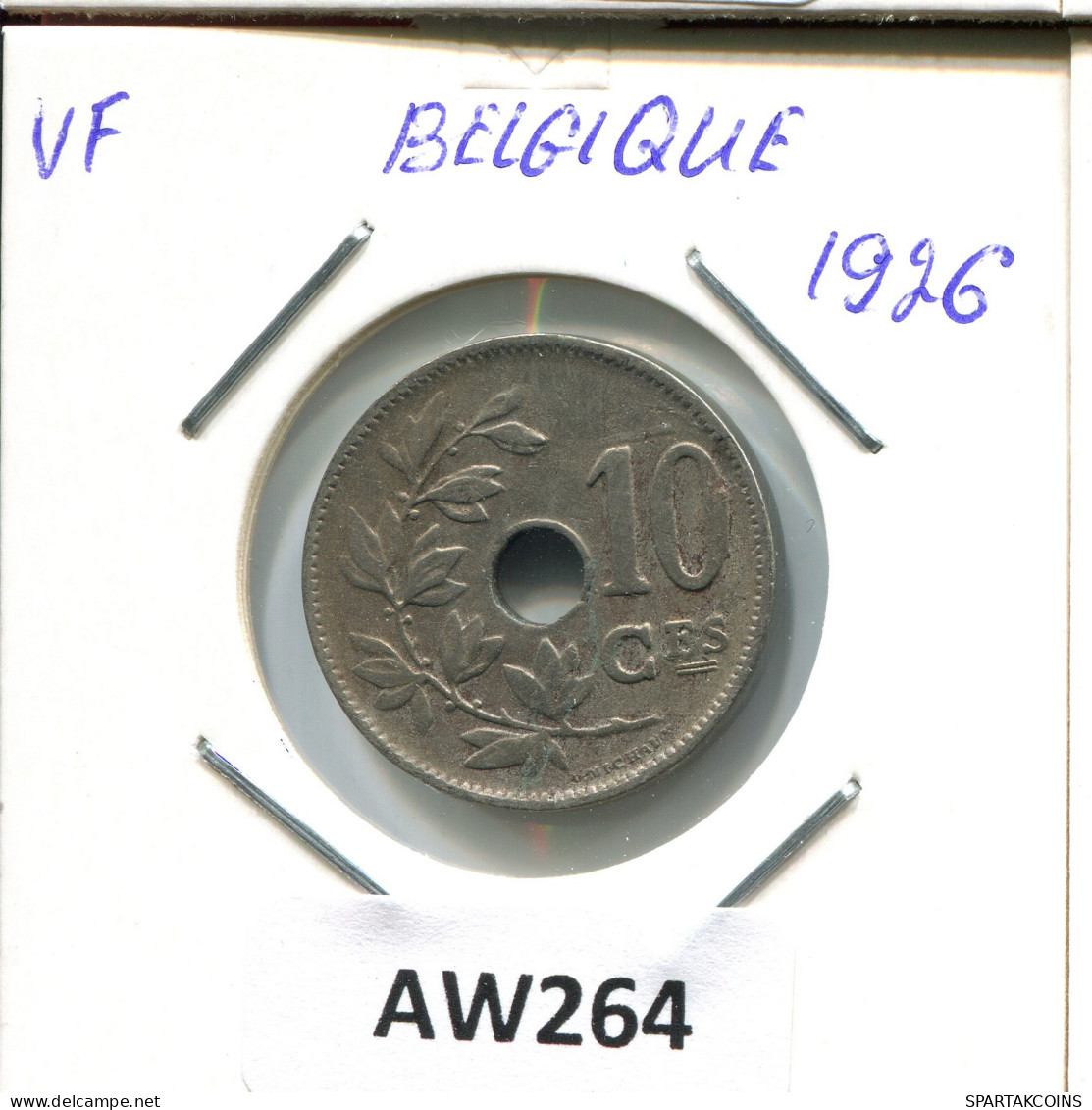 10 CENTIMES 1926 Französisch Text BELGIEN BELGIUM Münze #AW264.D - 10 Cent