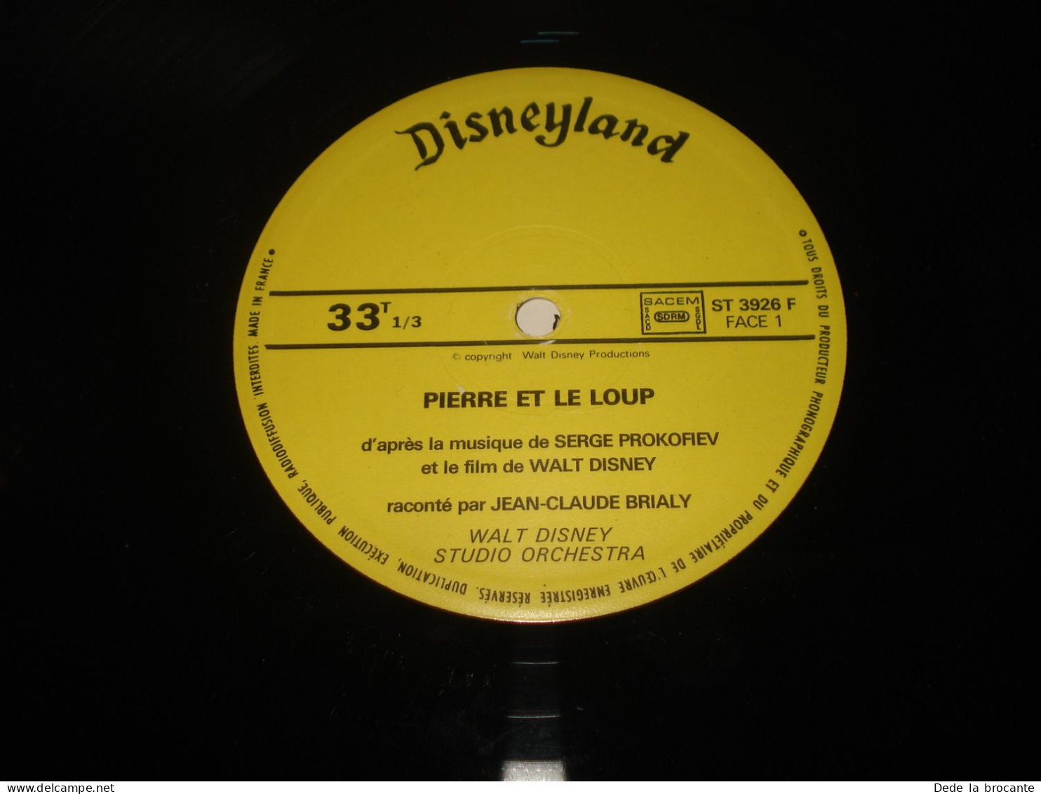 B1 /  Pierre Et Le Loup -  LP 33T -  Disneyland - ST-3926 F - France 1966 - Kinderlieder