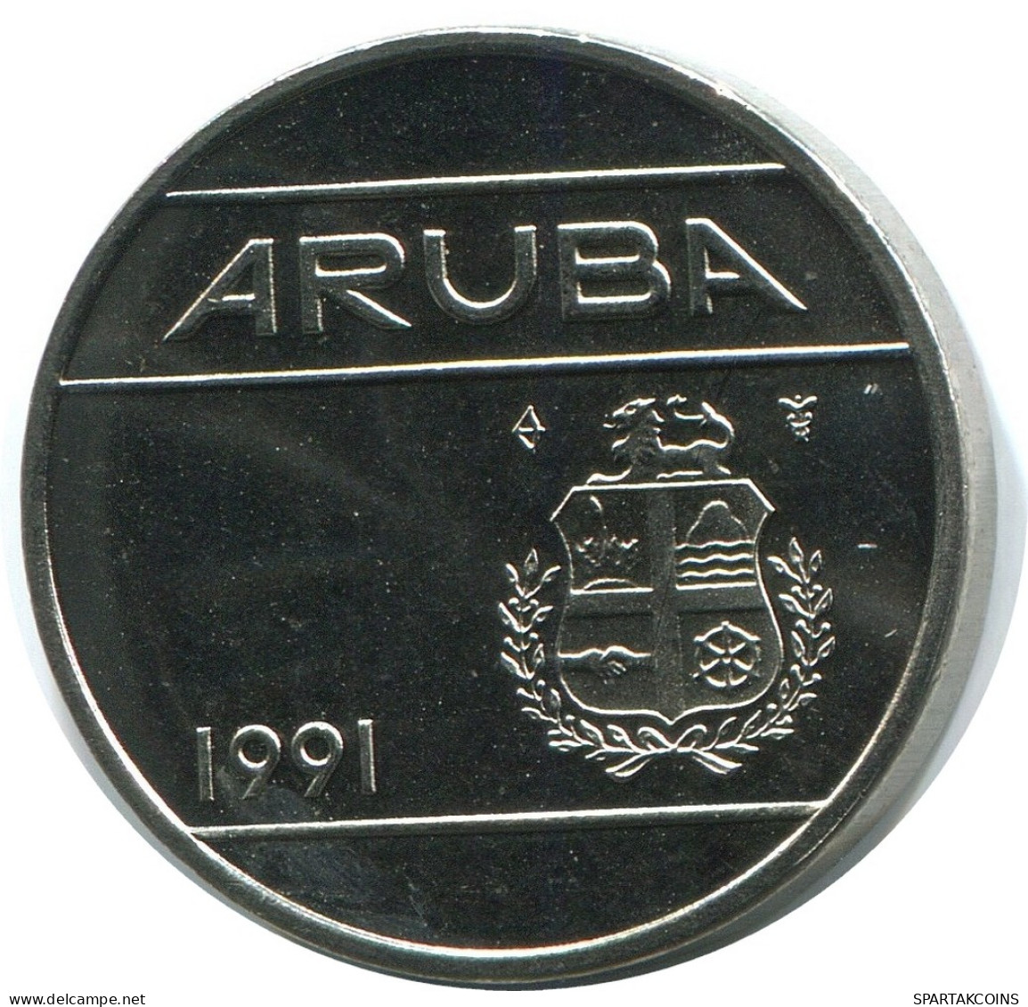 25 CENTS 1991 ARUBA Münze (From BU Mint Set) #AH068.D - Aruba