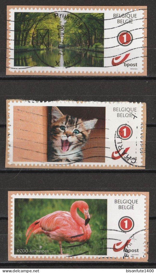 Lot De 3 Timbres Personnalisés DUOSTAMPS Belgique Oblitérés ( Voir Photos ). - Oblitérés